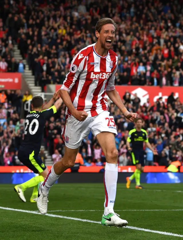 Petr Crouch celebrates