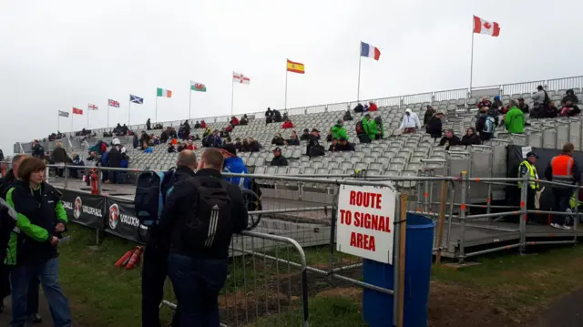 The scene this morning at the start/finish area