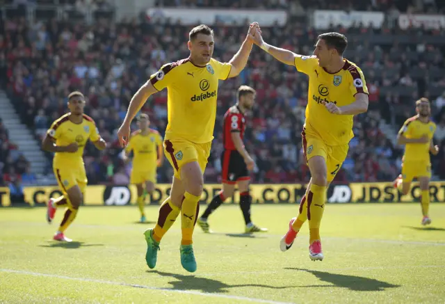 Sam Vokes celebrates