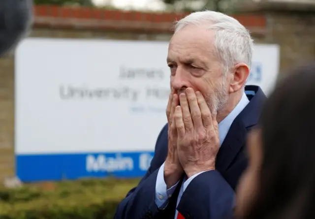 Jeremy Corbyn at campaign event in Lowestoft