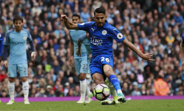 Mahrez takes penalty