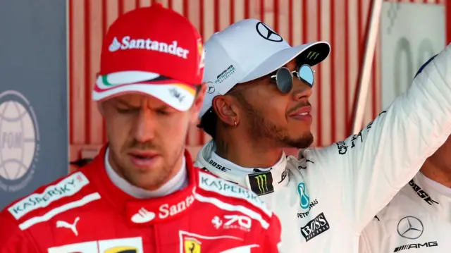 Sebastien Vettel and Lewis Hamilton