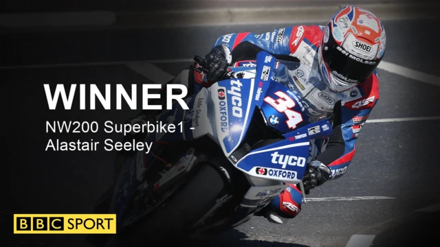 Alastair Seeley wins the first Superbike Race at the North West 200