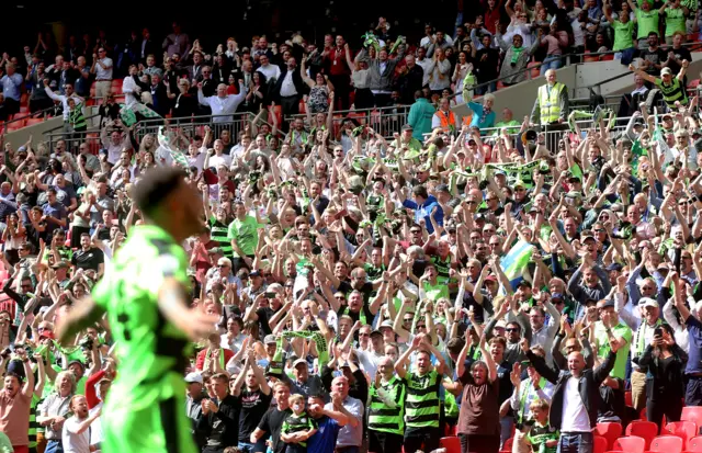 FGR fans celebrate