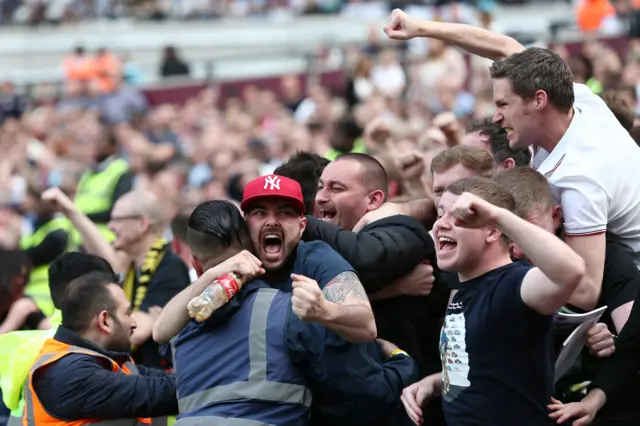 Liverpool fans celebrate