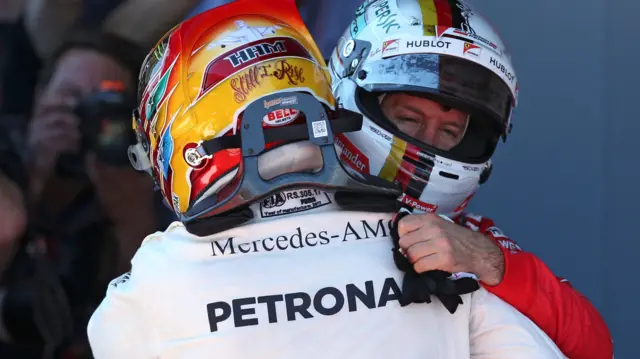 Lewis Hamilton and Sebastien Vettel