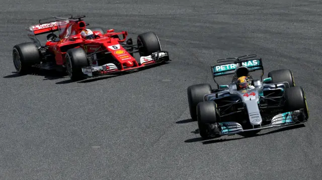 Lewis Hamilton and Sebastien Vettel