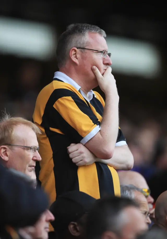 Hull City fans look dejected