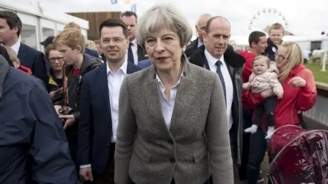 Theresa May campaigns in Lisburn