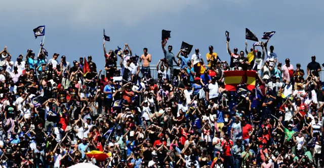 Fans at the Spanish Grand Prix