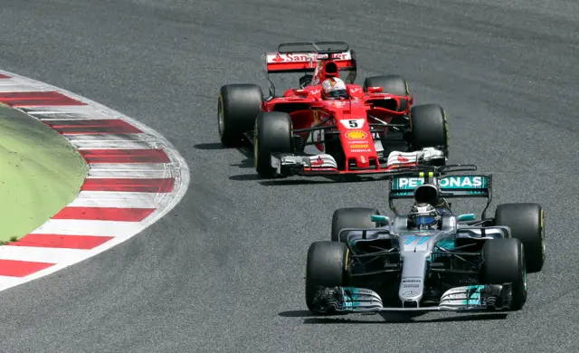 Valtteri Bottas and Sebastien Vettel