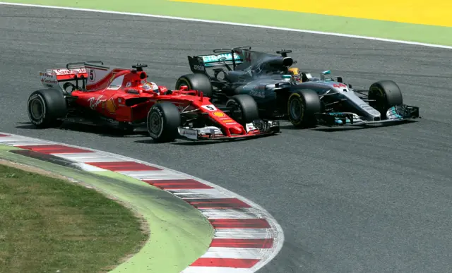 Sebastien Vettel and Lewis Hamilton