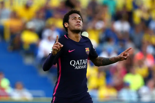 Neymar celebrates