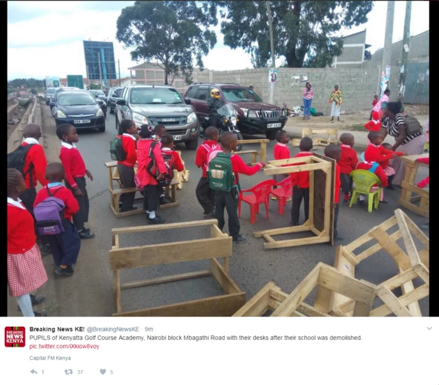 Children protesting