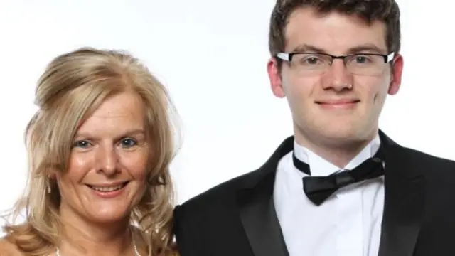 Charity ambassador Jane Sutton and son Stephen who died from cancer