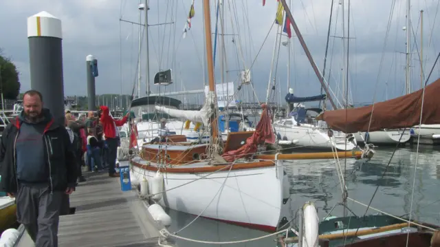 Nancy Blackett at Royal Harwich Yacht Club, Woolverstone