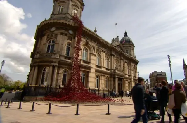 Ceramic poppies