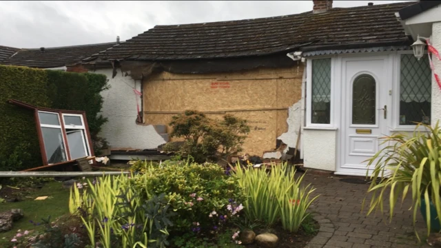 Damaged bungalow