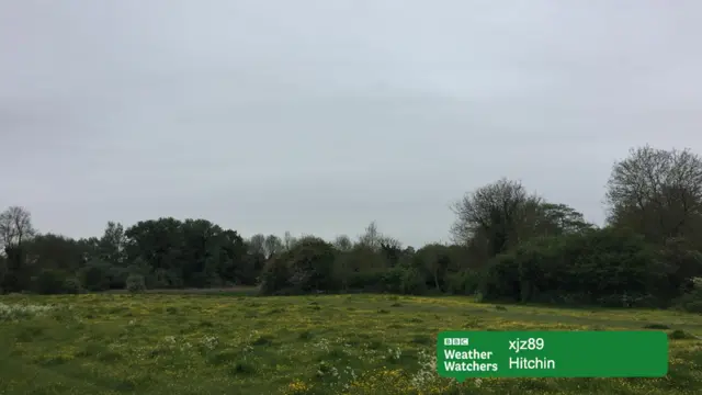 Cloudy skies in Hitchin