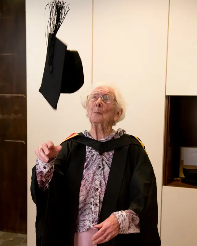 Freda Smith celebrates her degree