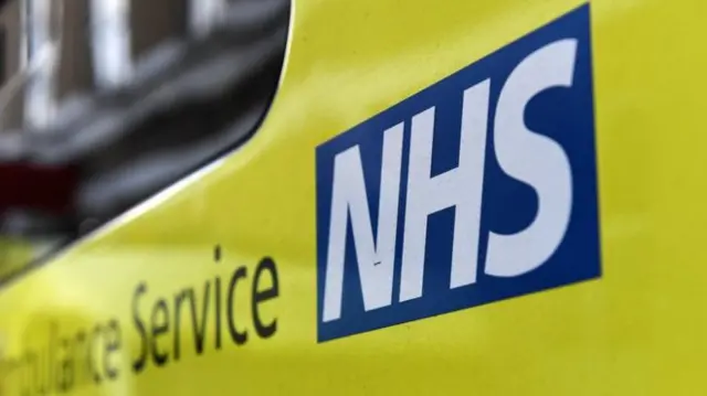 NHS logo on an ambulance