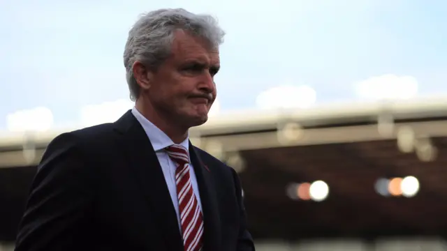 Mark Hughes during Stoke City game against Arsenal