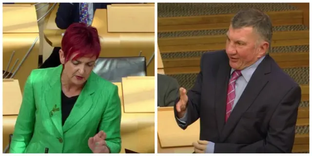 Social Security Secretary Angela Constance and Tory MSP Jeremy Balfour