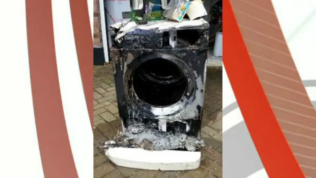 Tumble dryer fire. Pic: Cornwall Fire Service