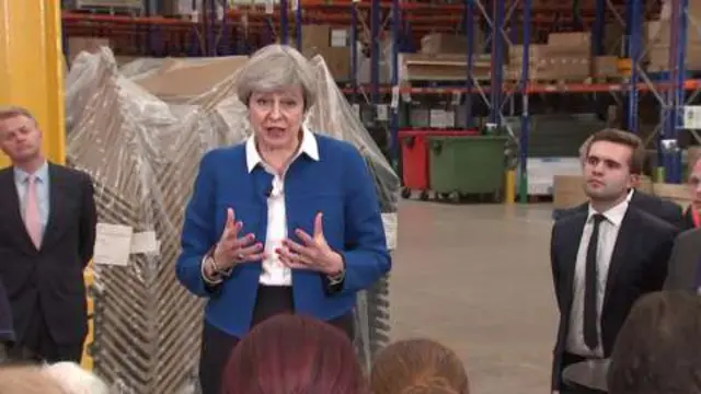 Theresa May in Stoke-on-Trent