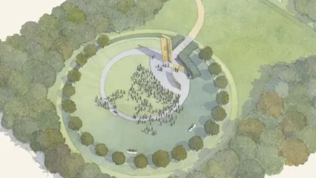 Artist impression of planned memorial