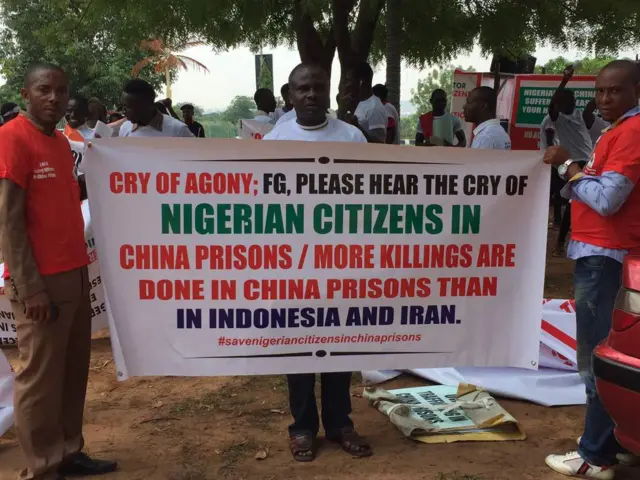 Banner at the protest