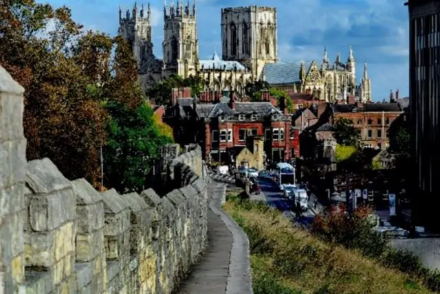 A photograph of York city centre.