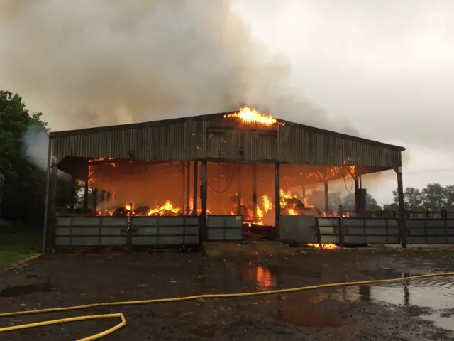 Barn fire