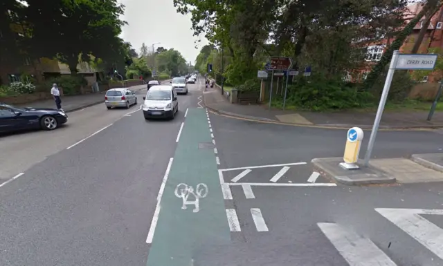 Christchurch Road, Bournemouth, at junction with Derby Road