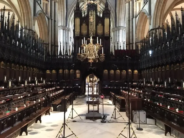 Mics in Lincoln Cathedral