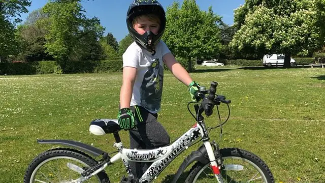 Thomas Robinson with bike