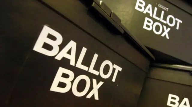 ballot boxes