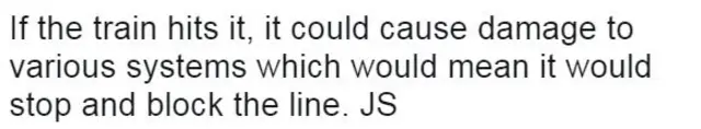 Greater Anglia tweet