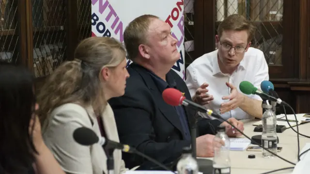 Rachael Maskell, Nick Love, Ed Young at young voters debate