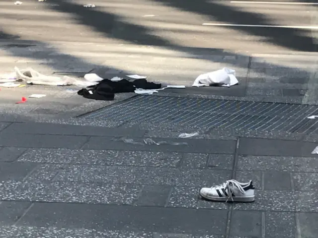 shoe on the ground