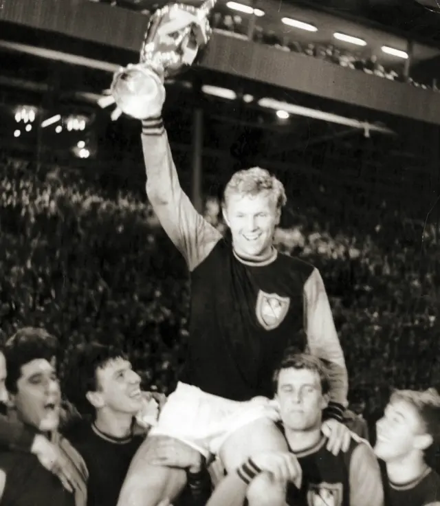 Bobby Moore celebrates