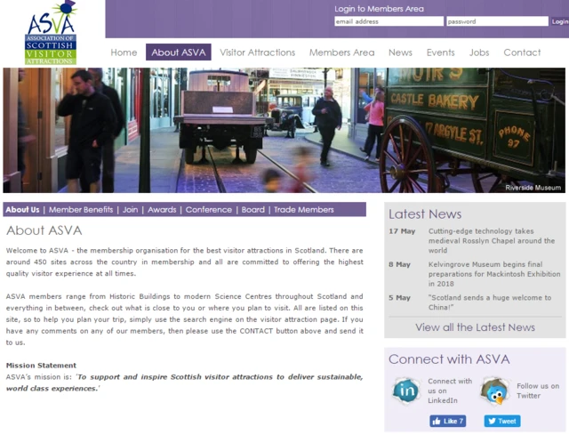 Association of Scottish Visitor Attractions website