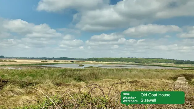 View across the marshes at Sizewell