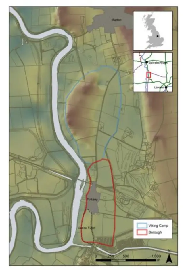 Location of Viking Camp in Lincolnshire