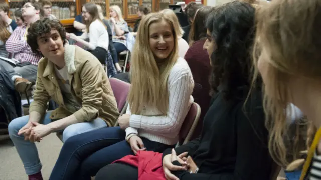 Young people at York Central hustings