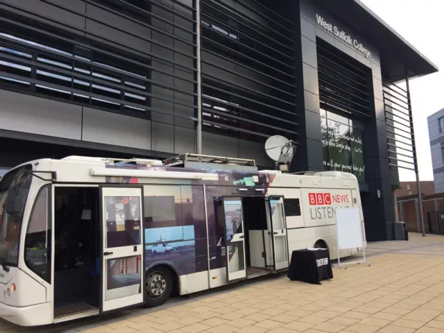 BBC Bus at West Suffolk College