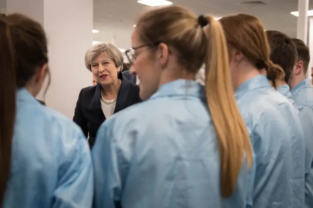 Theresa May visiting MBDA Missile Systems