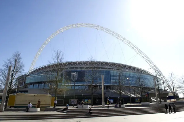 Exterior of Wembley stadium