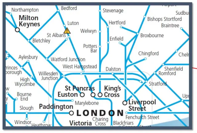 Signalling fault near Luton