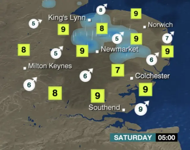 Overnight weather map